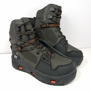 Korkers Men’s Terror Ridge Wading Boots Sz 10 Kling On Studded Soles Omnitrax